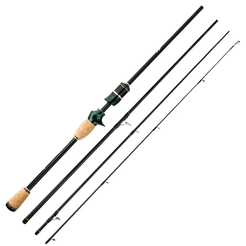 Spinning Casting Carbon Fishing Rod 4-5 Sections 1.8M/2.1M/2.4M Portable Travel Rod Spinning Fishing Rods Fishing Tackle