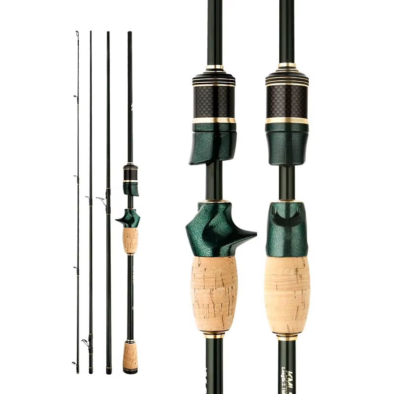 Spinning Casting Carbon Fishing Rod 4-5 Sections 1.8M/2.1M/2.4M Portable Travel Rod Spinning Fishing Rods Fishing Tackle