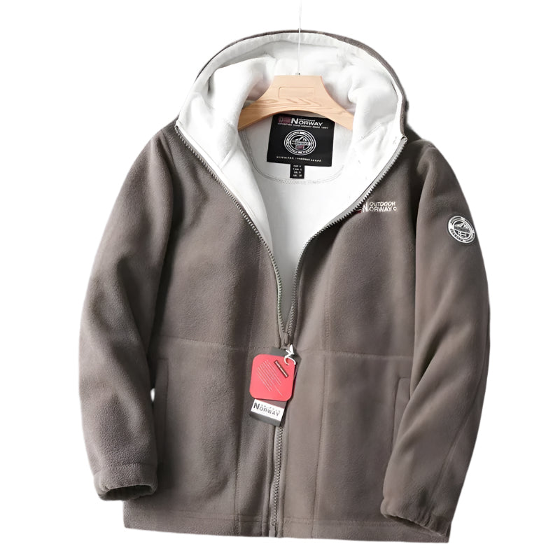 Export to Norway: Single Foreign Trade Fleece Jacket with Added Velvet and Thickened Outdoor Double-Layer High-Density Men'S