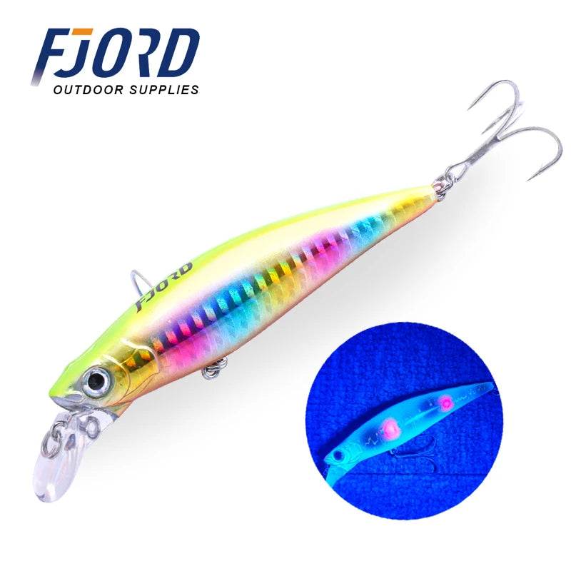 High Quality Sinking Minnow 90Mm 31G Laser Hard Professional Seawater Swimbait Artificial Bait Equipped Pesca Fishing Lure