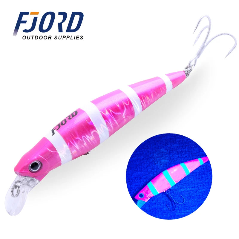High Quality Sinking Minnow 90Mm 31G Laser Hard Professional Seawater Swimbait Artificial Bait Equipped Pesca Fishing Lure
