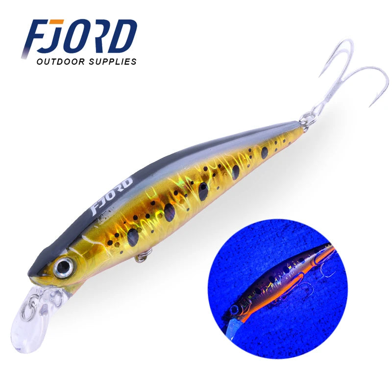 High Quality Sinking Minnow 90Mm 31G Laser Hard Professional Seawater Swimbait Artificial Bait Equipped Pesca Fishing Lure