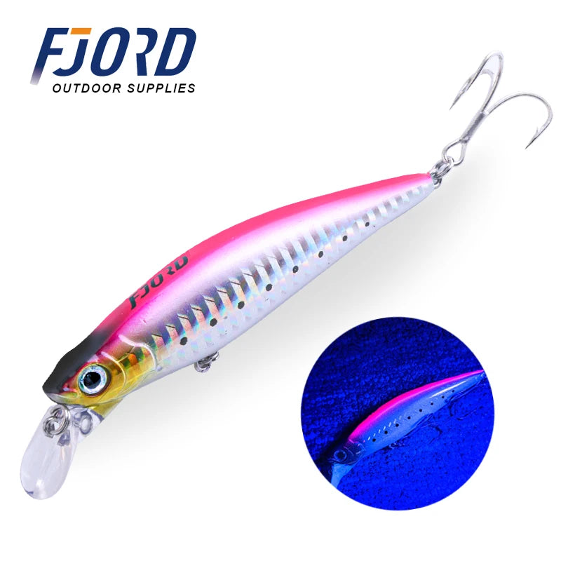 High Quality Sinking Minnow 90Mm 31G Laser Hard Professional Seawater Swimbait Artificial Bait Equipped Pesca Fishing Lure
