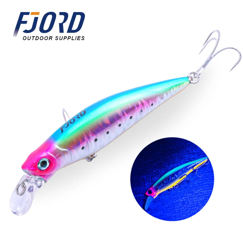 High Quality Sinking Minnow 90Mm 31G Laser Hard Professional Seawater Swimbait Artificial Bait Equipped Pesca Fishing Lure