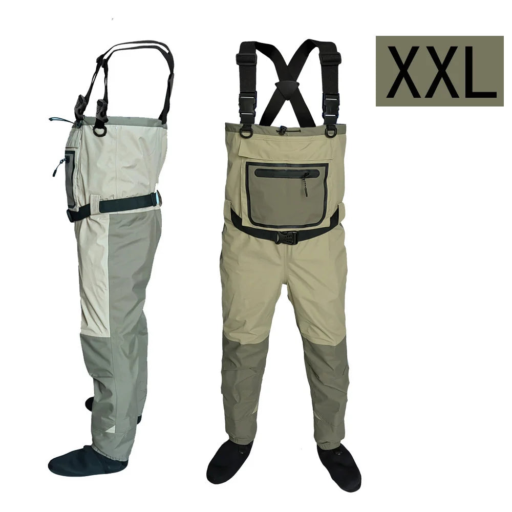 Fly Fishing Children to Adults Waders Neoprene Foot for Men Raft Hunting Quick-Dry Waterproof and Breathable