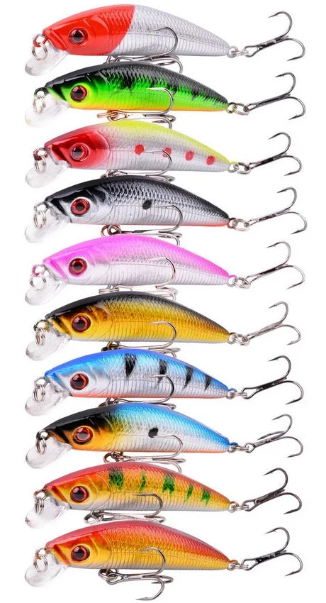 3/5/8 Pcs of Random Fishing Lure Set High Quality Swimming Bait Minnow Mini Crank Wobble Bait Crankbait Artificial Bait