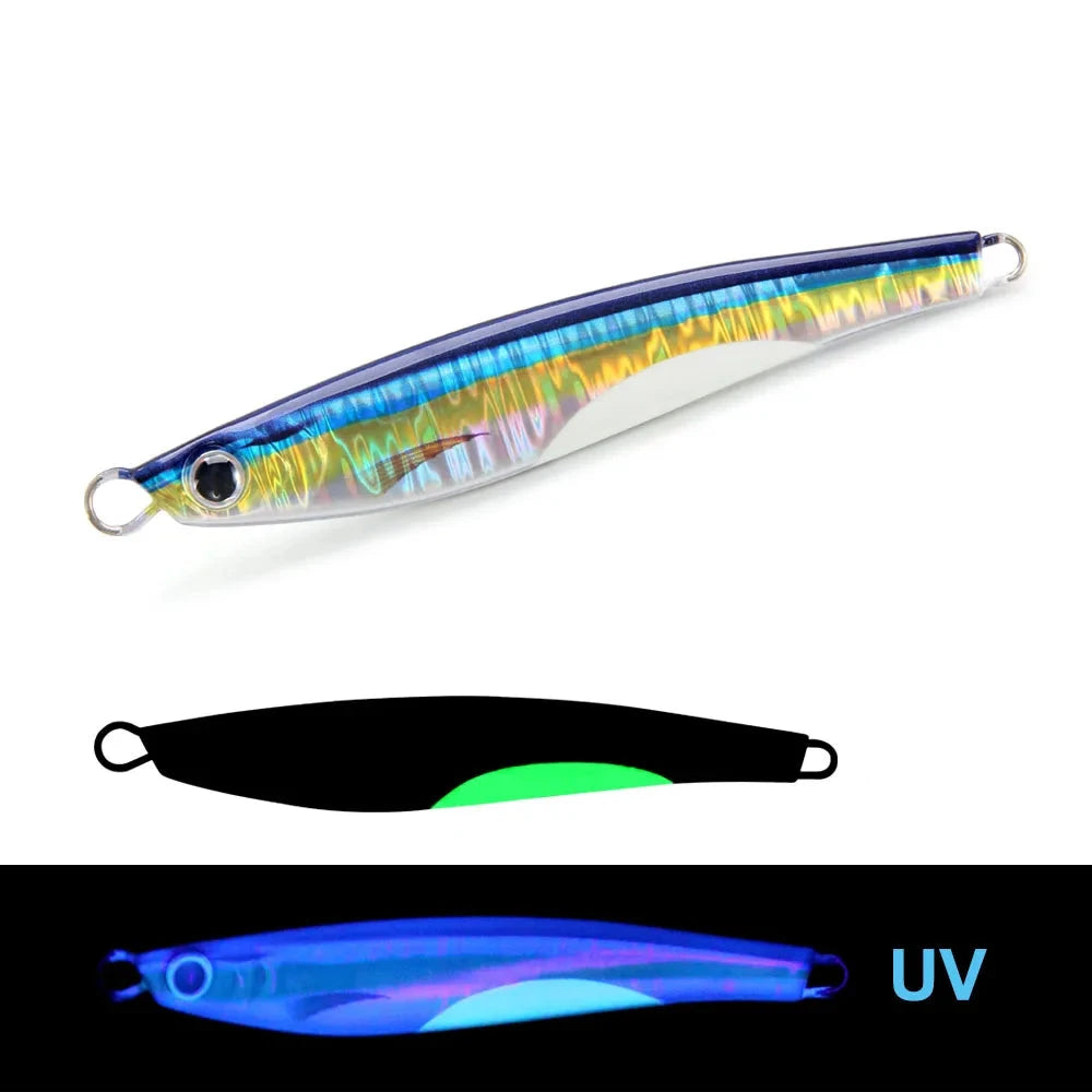FSTK Sea Bass Lure Jugulou Casting Jig 15G30G40G60G80G Tuna Long Casting Lures Spinning Artificial Bait Spoon Saltwater Fishing