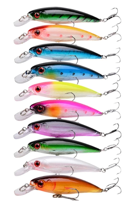 3/5/8 Pcs of Random Fishing Lure Set High Quality Swimming Bait Minnow Mini Crank Wobble Bait Crankbait Artificial Bait