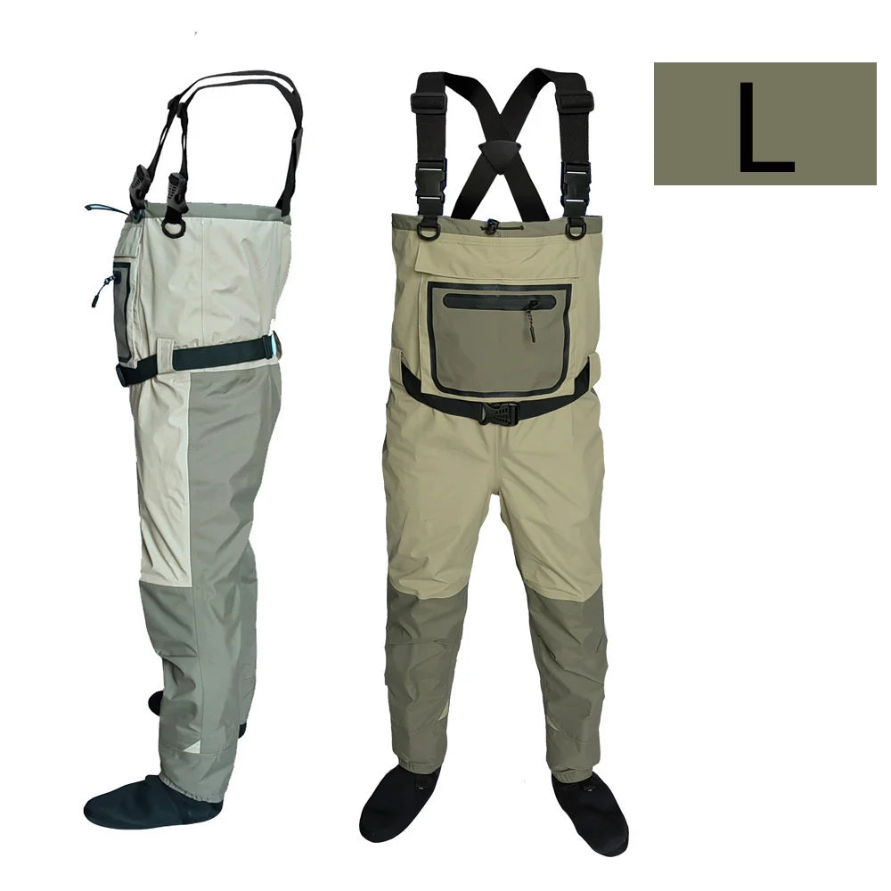 Fly Fishing Children to Adults Waders Neoprene Foot for Men Raft Hunting Quick-Dry Waterproof and Breathable