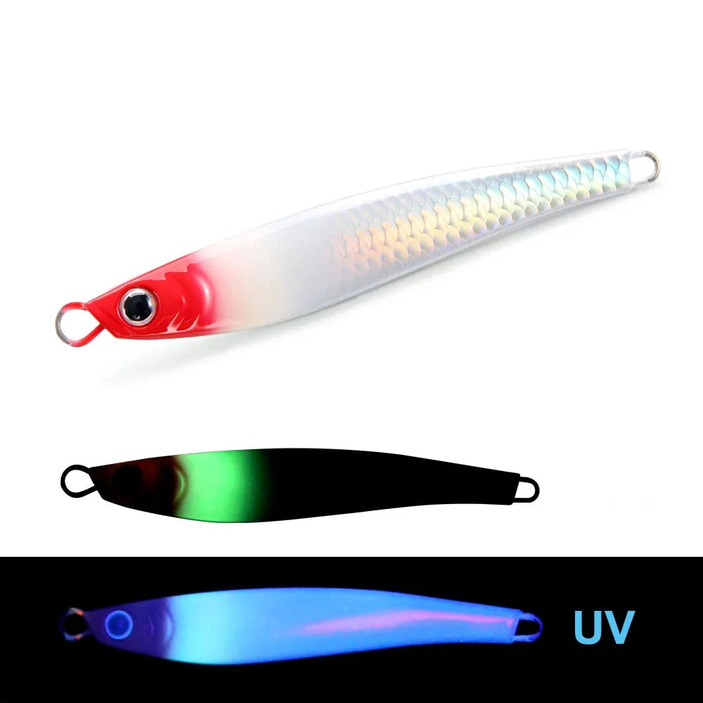 FSTK Sea Bass Lure Jugulou Casting Jig 15G30G40G60G80G Tuna Long Casting Lures Spinning Artificial Bait Spoon Saltwater Fishing