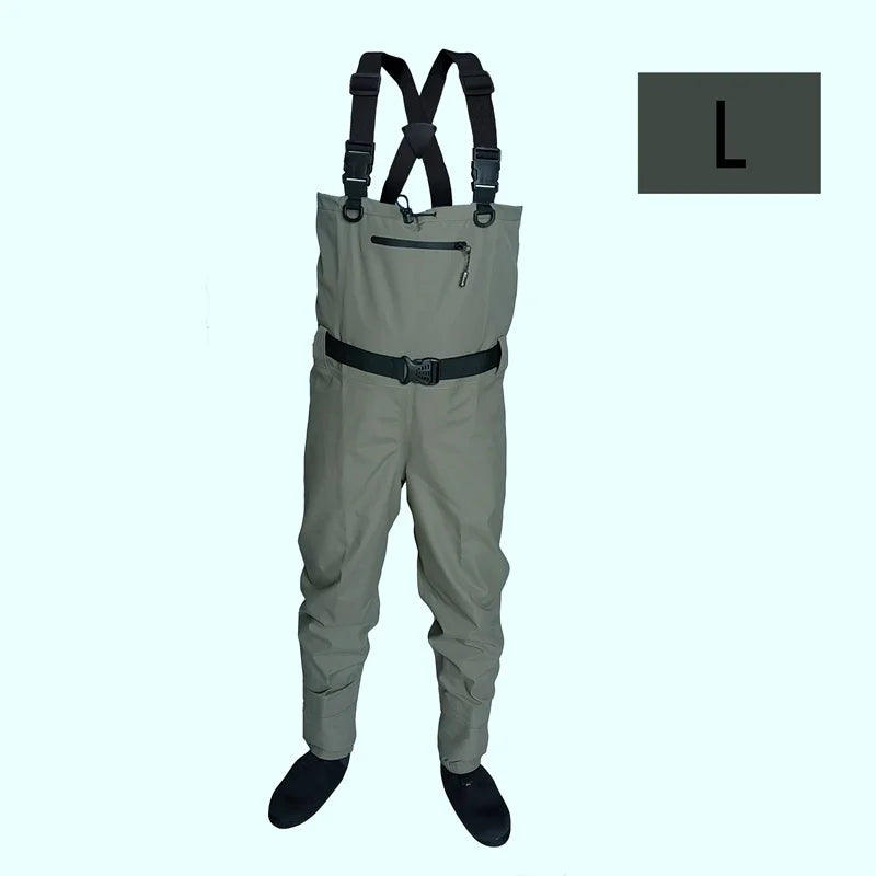 Fly Fishing Children to Adults Waders Neoprene Foot for Men Raft Hunting Quick-Dry Waterproof and Breathable