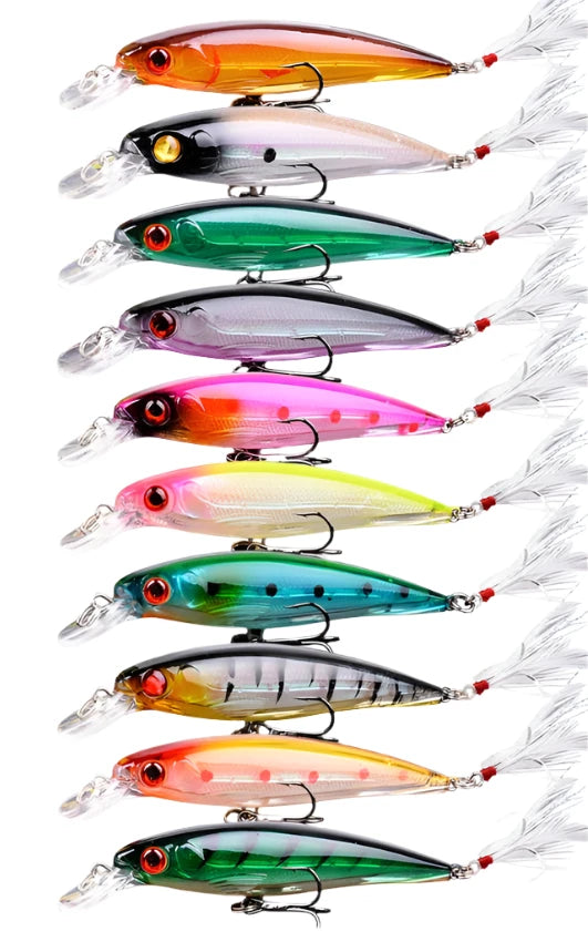 3/5/8 Pcs of Random Fishing Lure Set High Quality Swimming Bait Minnow Mini Crank Wobble Bait Crankbait Artificial Bait