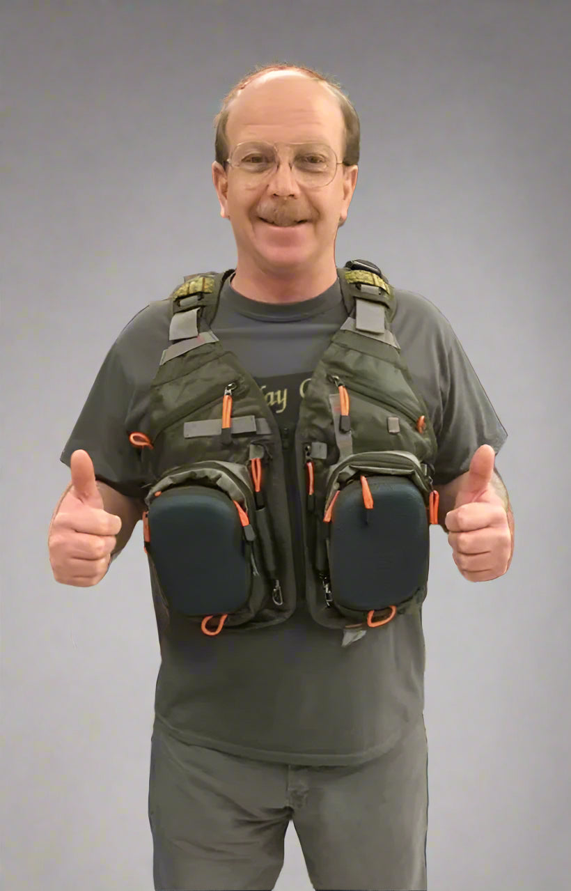 V-SBS Tactical Fly Fishing Vest and Backpack with Multifunctional Pockets for Outdoor Sports