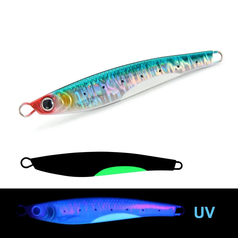 FSTK Sea Bass Lure Jugulou Casting Jig 15G30G40G60G80G Tuna Long Casting Lures Spinning Artificial Bait Spoon Saltwater Fishing