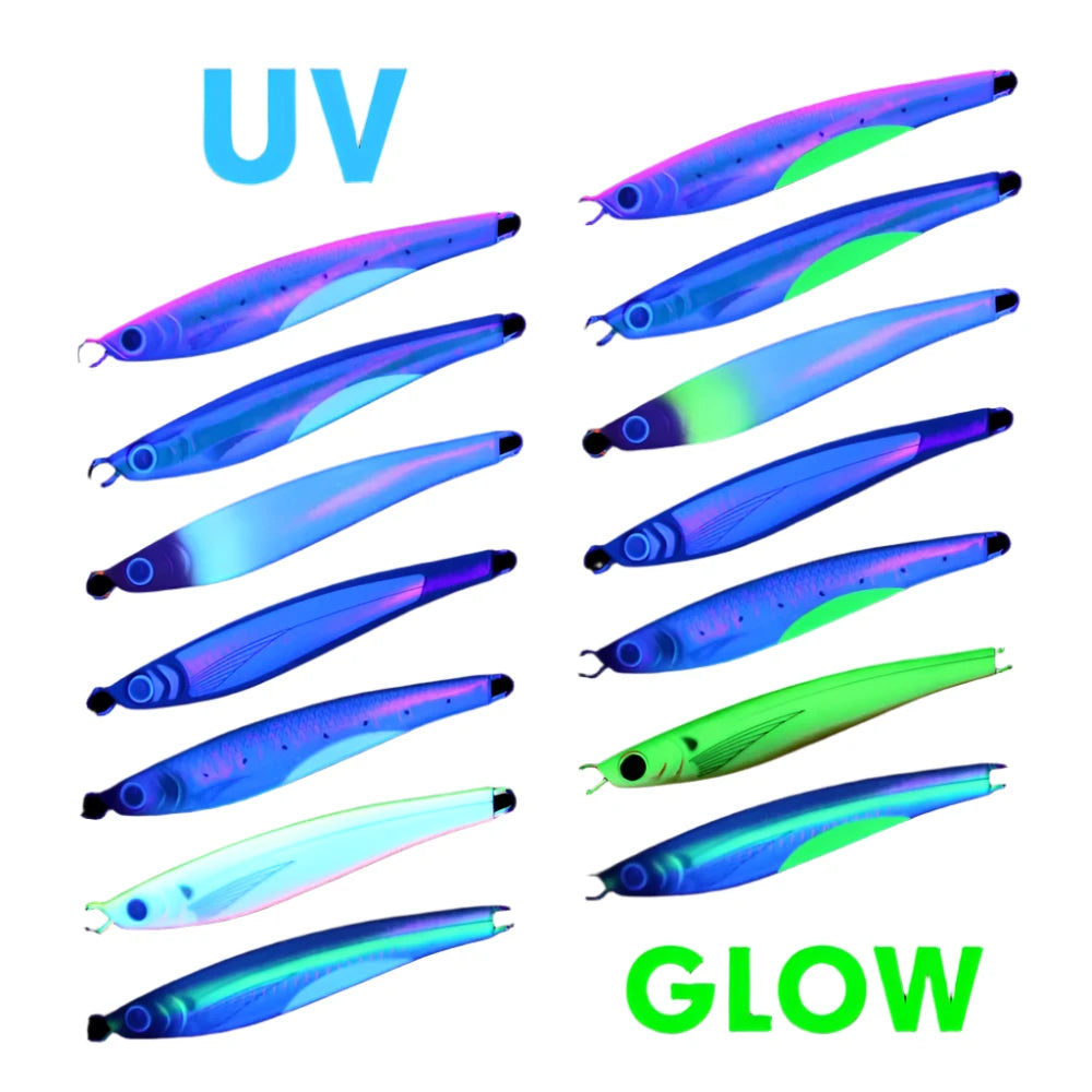 FSTK Sea Bass Lure Jugulou Casting Jig 15G30G40G60G80G Tuna Long Casting Lures Spinning Artificial Bait Spoon Saltwater Fishing