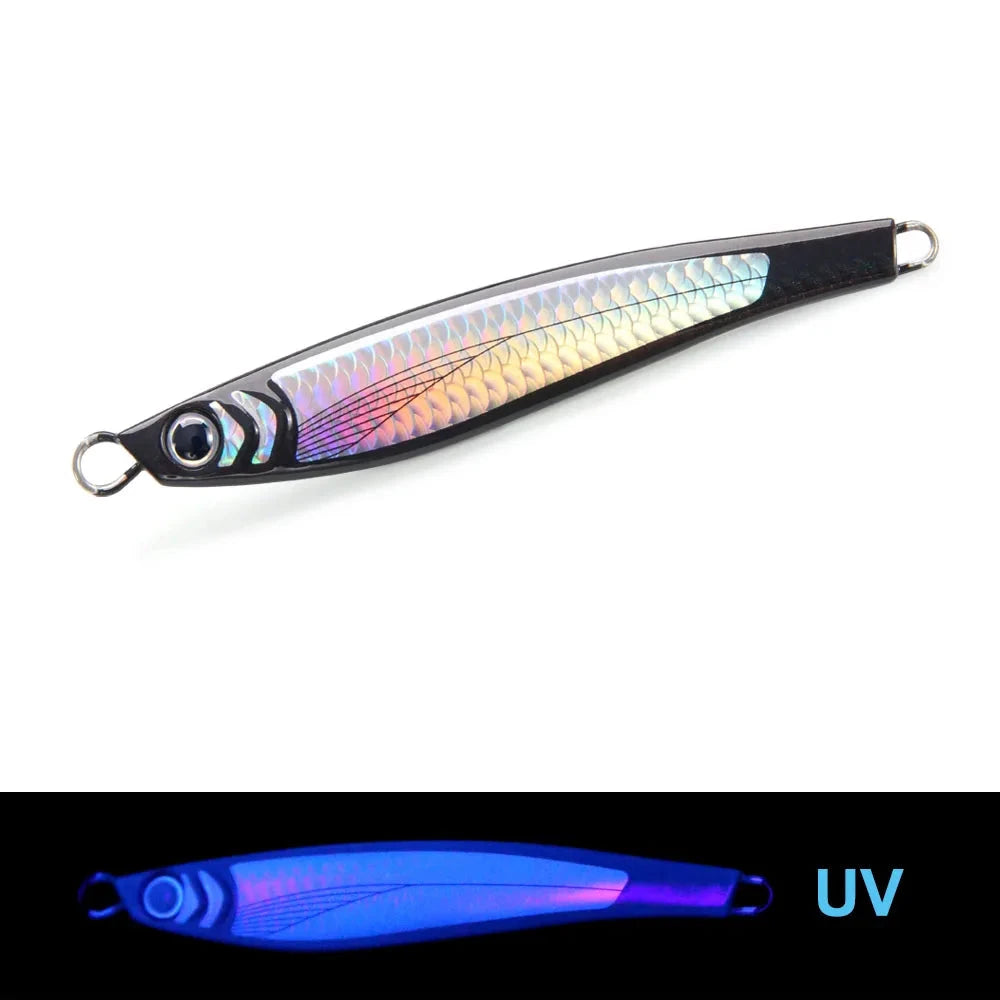 FSTK Sea Bass Lure Jugulou Casting Jig 15G30G40G60G80G Tuna Long Casting Lures Spinning Artificial Bait Spoon Saltwater Fishing