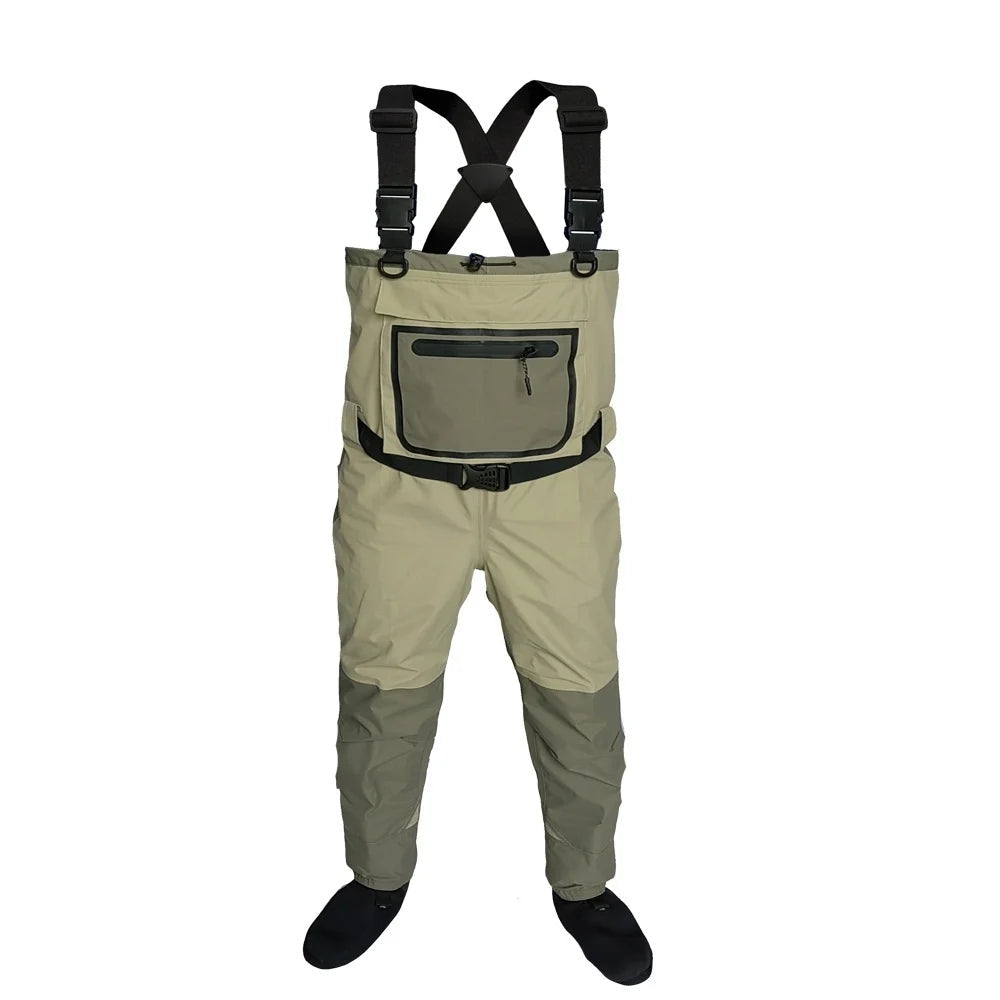 Fly Fishing Children to Adults Waders Neoprene Foot for Men Raft Hunting Quick-Dry Waterproof and Breathable