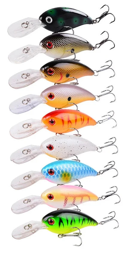 3/5/8 Pcs of Random Fishing Lure Set High Quality Swimming Bait Minnow Mini Crank Wobble Bait Crankbait Artificial Bait