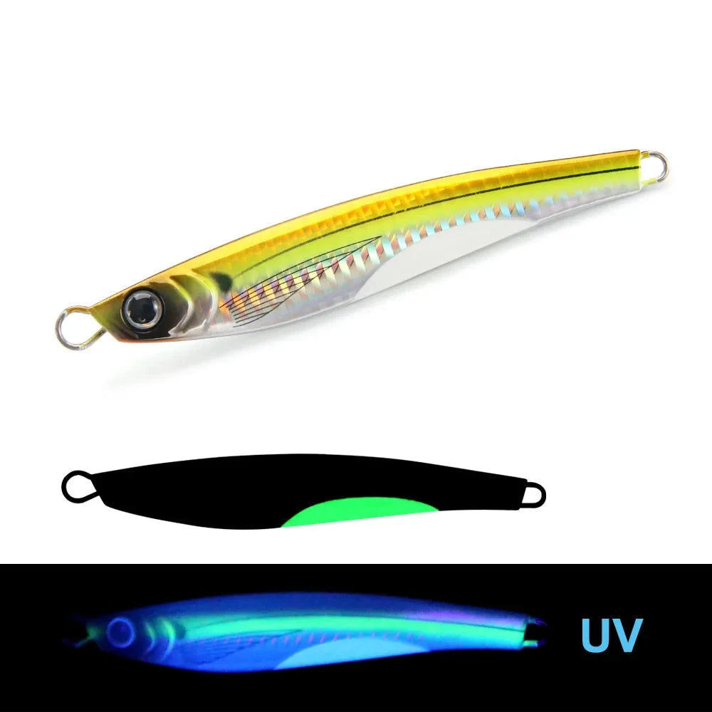 FSTK Sea Bass Lure Jugulou Casting Jig 15G30G40G60G80G Tuna Long Casting Lures Spinning Artificial Bait Spoon Saltwater Fishing