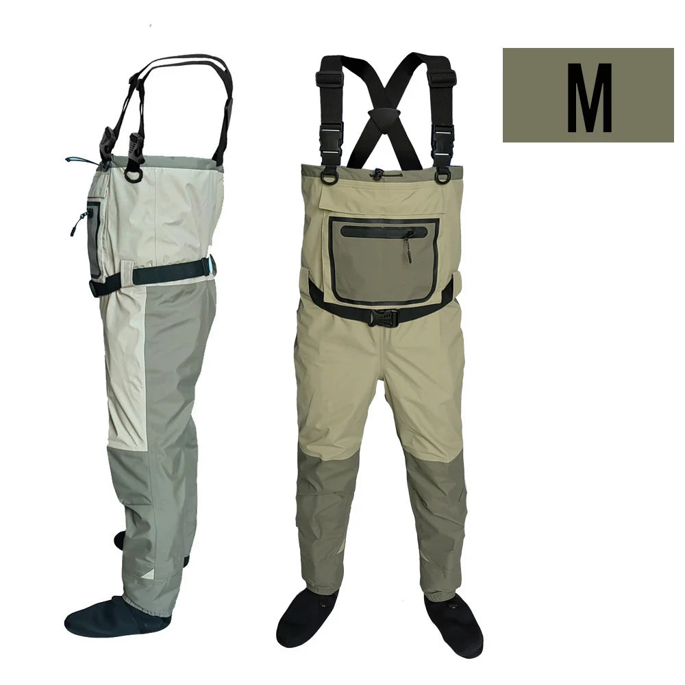 Fly Fishing Children to Adults Waders Neoprene Foot for Men Raft Hunting Quick-Dry Waterproof and Breathable